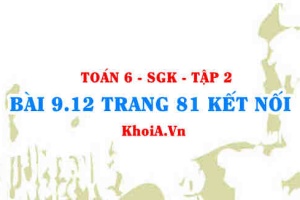 Bài 9.12 trang 81 Toán 6 Tập 2 Kết nối tri thức
